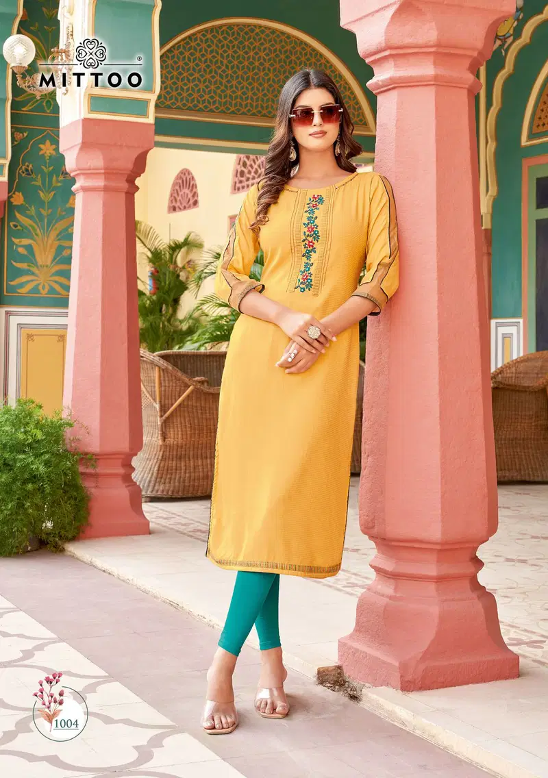 Kalista By Mittoo Rayon Designer Wholesale Kurtis Suppliers In Mumbai